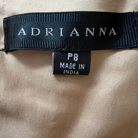 Adrianna Papell Formal Silk Sequin Beaded Event Gown - Picture 10 of 14